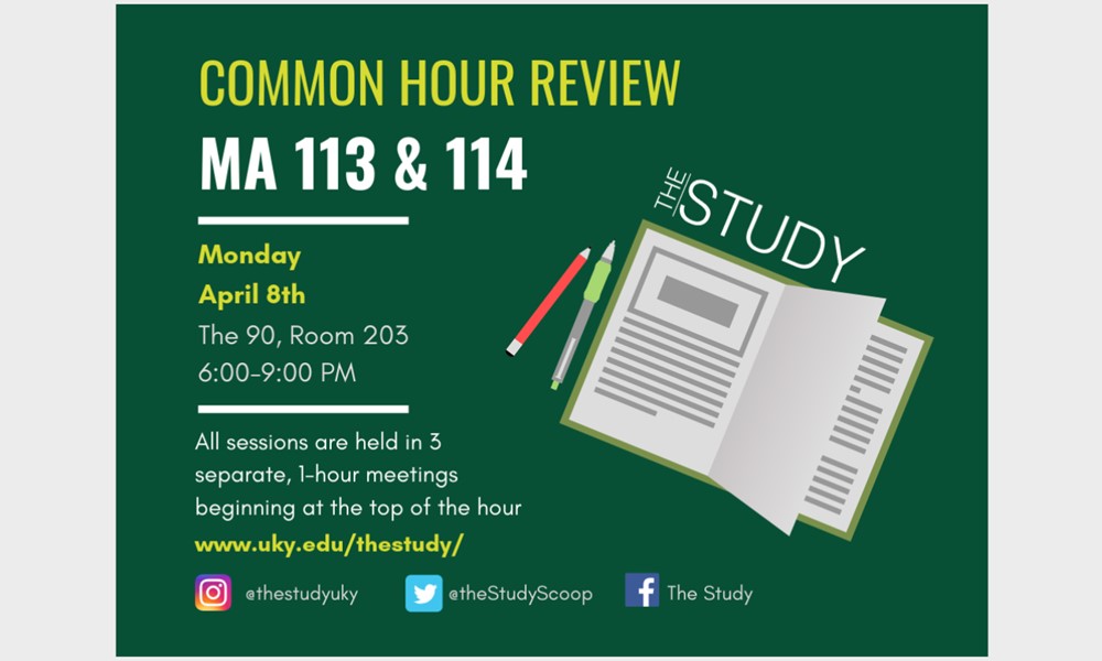 Common Hour Review Ma 113 114 nvolved